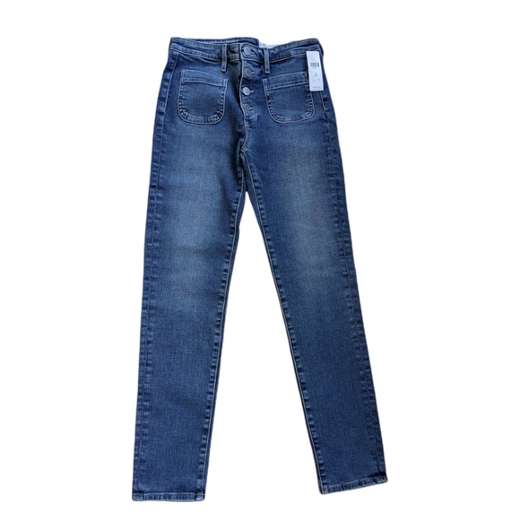 NWT ANTHROPOLOGIE AG Vintage Stevie Ankle Button Up Jean-26 - Picture 7 of 16